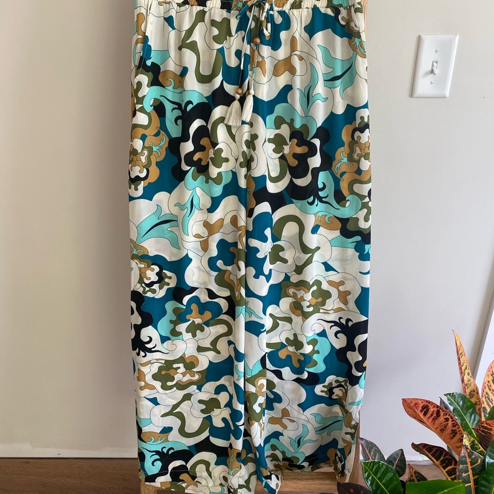 Rose & Olive Multicolor Wide Leg Pants